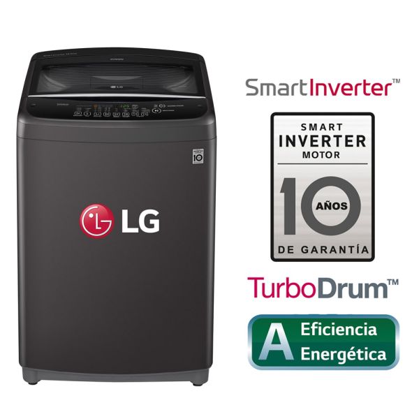 Importaciones Rubi WT13BSB - Lavadora automÃ¡tica tecnologÃa smart invert  turbo drum silver 13Kg LG