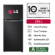 VT37BPD - Refrigeradora Tor Freezer 375 Lt Door Cooling Negro Mate, Lg