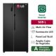 GS51MPD - Refrigeradora Side By Side Con Múltiple Flujo de Aire, Negra 509L, Total No Frost y Panel LED Táctil LG