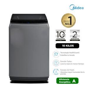MA200W100/G - Lavadora Automática 10Kg Silver Midea