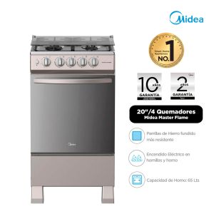 MGS20FS2LFAMG-PE - Cocina De Pie 1 Horno 4 Hornillas, Mastercook Plus 20'' Gris Midea