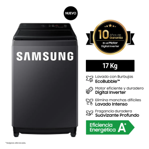 WA40F17E7CPE - Lavadora Automática Tecnología EcoBubble Grafito 17Kg Samsung