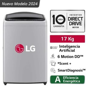WT17DV6T - Lavadora Automática Carga Superior AI DD Inteligencia Artificial 17Kg Gris LG